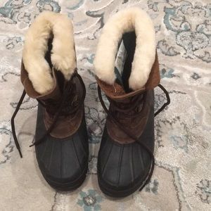 Ralph Lauren faux fur trimmed duck boots